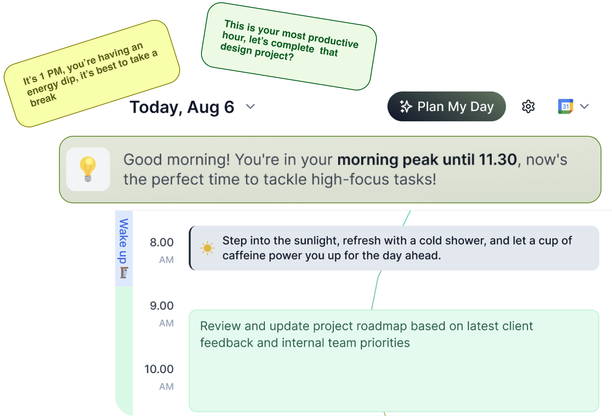 Focuzed All Tasks Interface